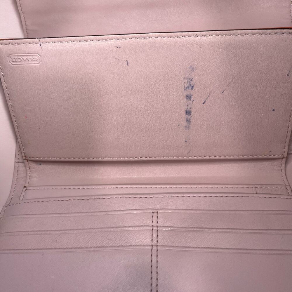 Y2K Coach Ashley Turnlock Leather Envelope Wallet - Picture 8 of 9